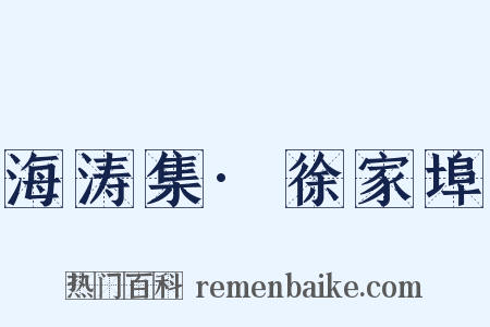 海涛集·徐家埠是什么意思的图片